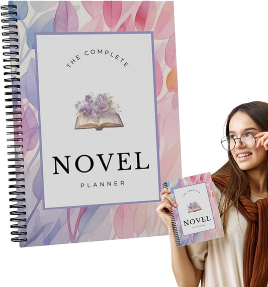 Teksome Novel Planner for Writers | Daily Planner Writer Writing Outline for Authors - Digital Fiction Monthly Habit Tracker, Structured Workbook for Helps Brainstorm, Organize